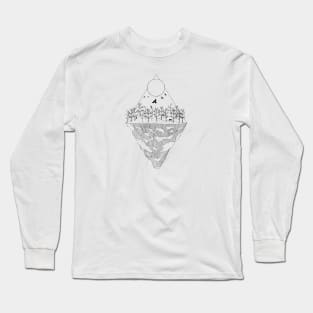 Stylized winter landscape Long Sleeve T-Shirt